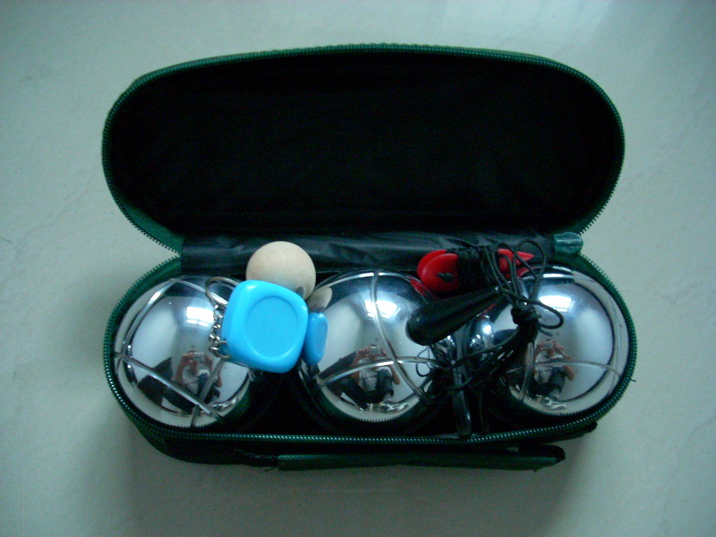 3 Metal Ball Bocce, Boules Set, Bocci set, Petanque, Petanca