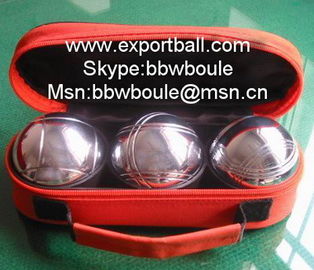 wholesale/retail factory boule set in nylon bags, color bag petanque set