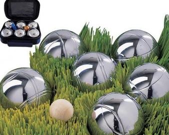 wholesale/retail 6 boule set,in zip up case including metal boules balls,boule,petanque