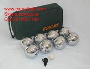 72mm metal bocce ball for sporting, petanque set, boules set for garden playing