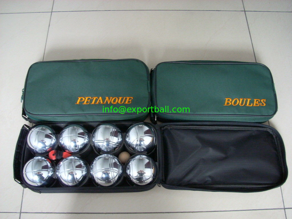 8 Player Boules Balls, French Boules Set In Zip Case