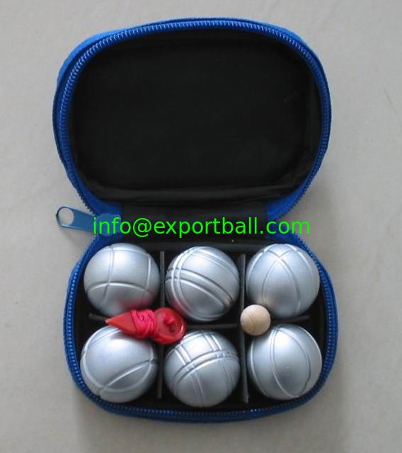 jeu de boules, 6 chromed MINI Boules/Boules Set/petanque set