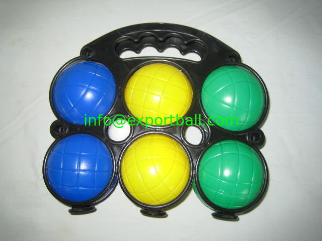 6 Plastic Ball Bocce , Petanque set, Boules Set