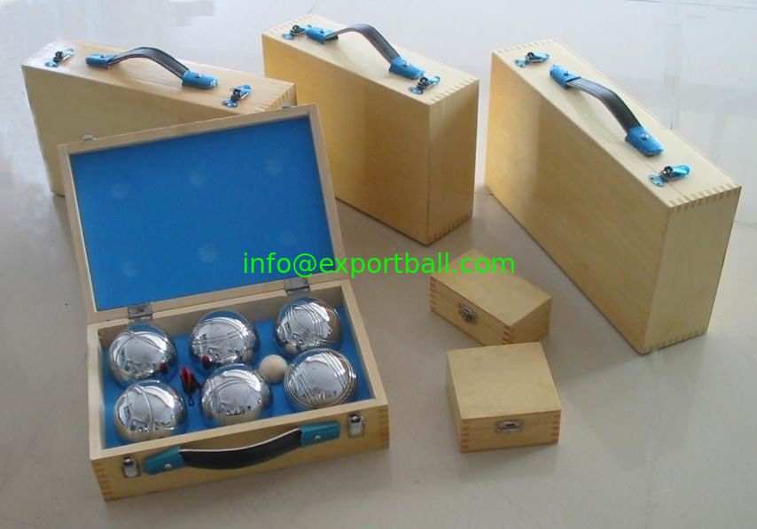 boules/petanque wooden box,can be print/hot stamping logo,wholesale boule,retail petanque