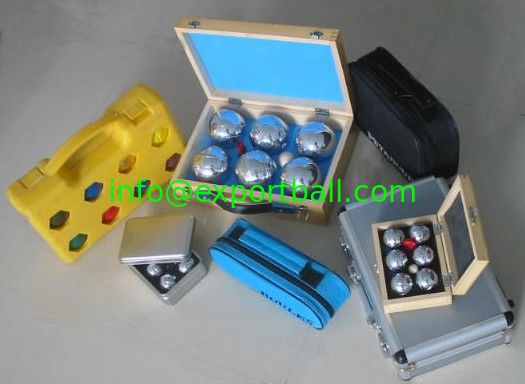 wholesale/retail 72mm wooden box bocce ball for sporting,petanque,boules for garden games