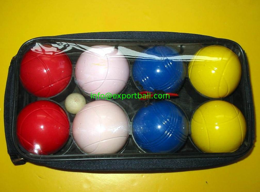 Outdoor sports petanca sets, team sports petanque boules set 8 pcs in nylon bag
